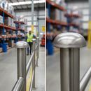 Dark Gray Premium Handrail Cap End for 48.3mm Tube - Durable and Reliable Safety Solution - High-Quality Professional Grade for Industrial and Commercial App...
