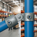 Dark Gray Premium Single Swivel Socket Connection Key Clamp for 60.3mm Tube - Ideal for Angled Applications