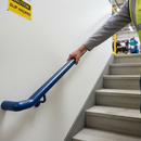 Gray Premium 50mm x 8mm Plastic Handrail Capping in Sapphire Blue - 25m Coil, Durable and Stylish for Enhanced Staircase Safety