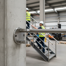 Gray Premium Heavy Duty Round Wall Bracket for 48.3mm Tube Installation - Durable and Reliable Support
