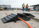 White Smoke Premium Heavy Duty 2 Channel Hose and Cable Ramp for Roadway Safety - 980 x 290 x 135 mm, 44 Ton Load Capacity