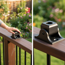 Dark Slate Gray Premium Adjustable Aluminium Baluster Bracket for 12.5mm Round - Black Powder Coated Finish with Screws Included
