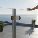 Lavender Premium 304 Stainless Steel D Type Glass Clamp for 48.3mm Post with Complete Rubber Options