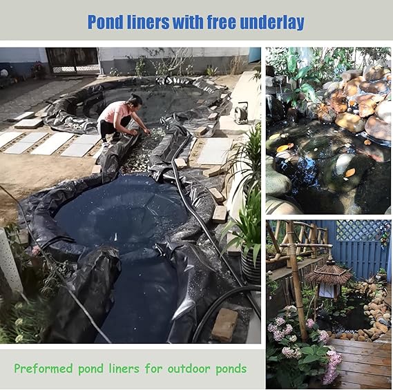 Dark Slate Gray Heavy Duty HDPE Pond Liner 40Year Guarantee Free Underlay