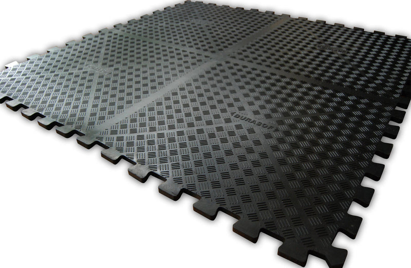 Dark Slate Gray High-Quality Heavy Duty Rubber Interlocking Garage Floor Tiles