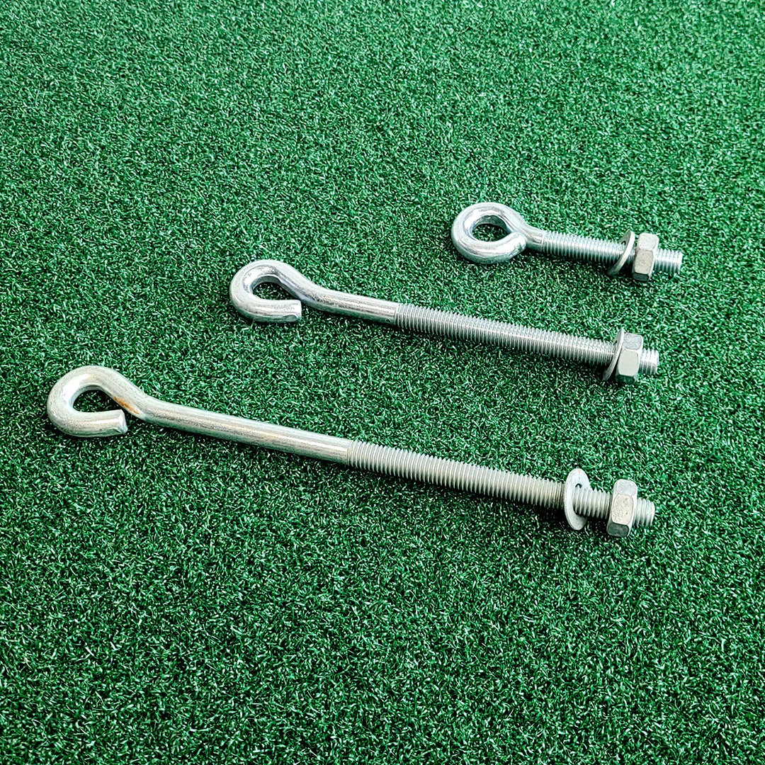 Dark Green Heavy-Duty M10 Eyebolt Set – 80mm, 150mm, 200mm Options