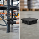 Dark Gray Premium 60 x 60mm Square Plastic Insert Cap for 1.5 - 4mm Wall Thickness - High-Quality Professional Grade for Industrial and Commercial Applications
