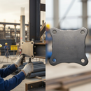 Dim Gray Premium Shaped Back Plate 125mm x 125mm x 6mm Thick with 12mm Holes at 90mm Centres