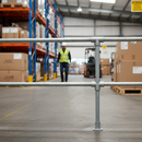 Dark Sea Green Premium Pre-Assembled Corner Post for 33.7mm Tube - Height 1100mm with Mid Rail at 550mm