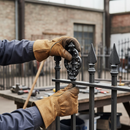 Dark Gray Premium Railhead 163mm Height x 100mm Width x 12mm Base - Durable Steel Construction for Industrial Applications