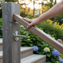 Dim Gray Premium 316 Stainless Steel Adjustable Handrail Bracket with 78mm Projection for 48.3mm Tube Installation