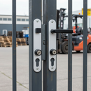 Gray Premium Aluminum Cover Shield for Mortise Locks - Enhanced Security and Aesthetics for Handle and Cylinder Holes
