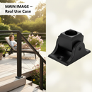 Antique White Premium Adjustable Aluminium Baluster Bracket for 16mm Diameter - Powder Coated Black Finish with Included Screws