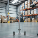 Dark Gray Premium 316 Stainless Steel Balustrade Corner Post 48.3mm with End Cap for Outdoor Use