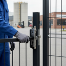 Gray Premium Insert Lock with Stainless Steel Mechanism for 40mm Box Section Gates - Quick Installation and Adjustable Features