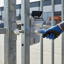 Light Gray Premium Mechanical Sliding Gate Lock for 60mm Box Section with Adjustable Code Panel and Stainless Steel Mechanism