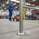 Dark Gray Premium 316 Stainless Steel Post Plate for Welding - 100mm Diameter for 42.4mm Tube Applications