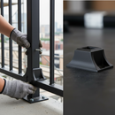 Dark Slate Gray Premium Aluminium Baluster Bracket with Powder Coated Finish for 12.5mm Square - Height 25mm, Width 49mm