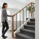 Light Gray Premium Twisted Hollow Newel Post 1200mm - 40mm Square Hollow Section with 1.5mm Wall Thickness for Enhanced Stability