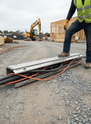 Dark Gray Premium Aluminium Tunnel Hose and Cable Ramp Accessory with Solid Stopped Grids for Heavy Duty Applications