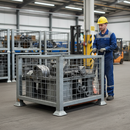 Slate Gray Premium Stillage Feet for 85mm Box Section - 150mm Square Base, 55mm High for Pallet and Stillage Construction