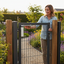 White Smoke Premium Adjustable Spring Hinge for 40mm Box Section Gates, Maximum 1300mm Width and 75kg Weight Capacity