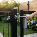 Black Premium Adjustable Spring Hinge for 40mm Box Section Gates, Maximum 1300mm Width and 75kg Weight Capacity