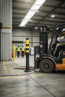 Slate Gray Heavy Duty Bollard 800mm - Durable Security Post for Vehicle Access Control and Protection