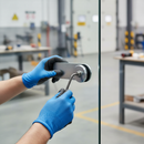 Gray Premium Heavy Duty Long Single Weld On Glass Clamp 120 x 40 x 6mm for 8-12mm Glass Thickness