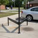 Gray Professional Heavy Duty Hoop Top Panel Post to Concrete - 1500mm Self Colour with Clearance Pricing