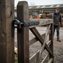 Dark Olive Green Premium Heavy Duty Forged Gate Crook Plain Bar 50 x 10mm with Adjustable Length 200mm to 300mm