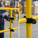 Dark Gray Premium Double Lugged Bracket for 33.7mm Tube - Heavy Duty Black Electrophoretic Finish for Secure Panel Fixing