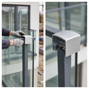 Dim Gray Premium Aluminium Juliet Balcony Spare Top Right Cap for Face Fix and Side Fix Systems