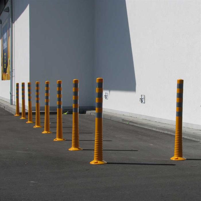 Dark Slate Gray Yellow/Black Flexible Bollard 1000mm