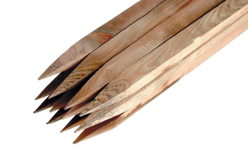 Rosy Brown Durable Softwood Tree Stake With Spiked End For Easy Installation