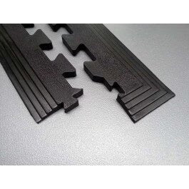 Gray Heavy Duty Anti-Slip Rubber Gym Mats Easy to Fit & Replace Bevelled Edges Available Separately
