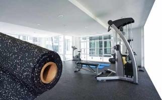 Gray Commercial Gym Rubber Matting for Fitness Facilities