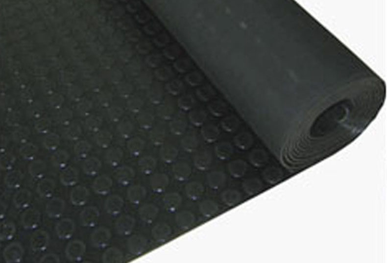 Dark Slate Gray Non Slip Rubber Flooring Rolls - Studded Dot Pattern for Enhanced Safety