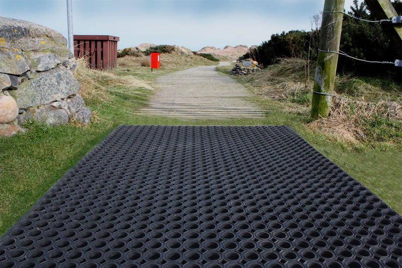 Dark Slate Gray Premium Rubber Grass Mat Roll