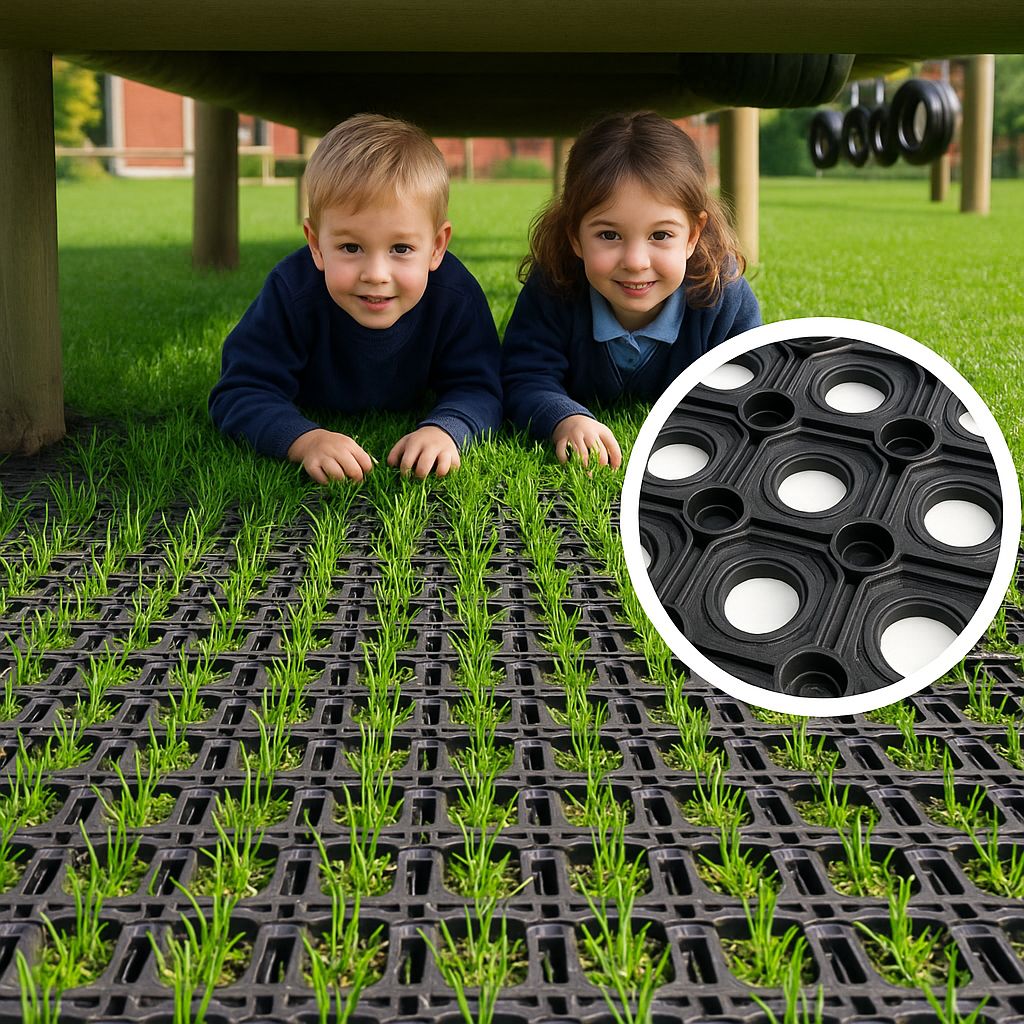 Dark Slate Gray Playground Safety Grass Mats