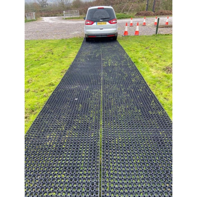 Dim Gray Premium Rubber Grass Mat Roll