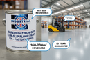 High-conversion hero - Industrial Supplies Co Supercoat Non-Slip Floor Paint in warehouse with forklift