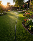 Black AquaWeave™ Garden Soaker Hose with Fittings – Efficient Low Pressure Irrigation System