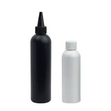 Dark Slate Gray Black Swipe HDPE Plastic Bottle (Pack of 10) – Ideal for Cleaning Solutions, Cosmetics, and More