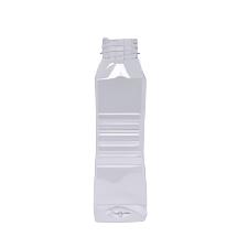 Light Gray Square PET Bottle - Compatible with Flapper Cap for Easy Dispensing