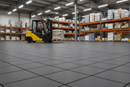 Industrial PVC Floor Tiles - Warehouse Installation with Forklift