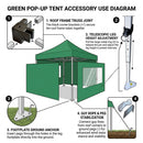 White Smoke Gazebo 3m x 3m with Steel Frame – Heavy Duty Waterproof Pop Up Canopy – Premium Folding Shelter – Garden & Commercial Use