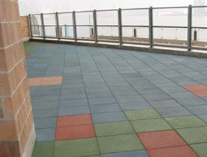 Slate Gray Interlocking Cushioned Rubber Safety Tiles for Kids' Play Areas