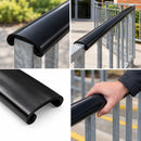 White Smoke Professional 50mm x 8mm Plastic Handrail Capping in Black - 25m Coil, Scratch-Resistant and Ergonomic Design