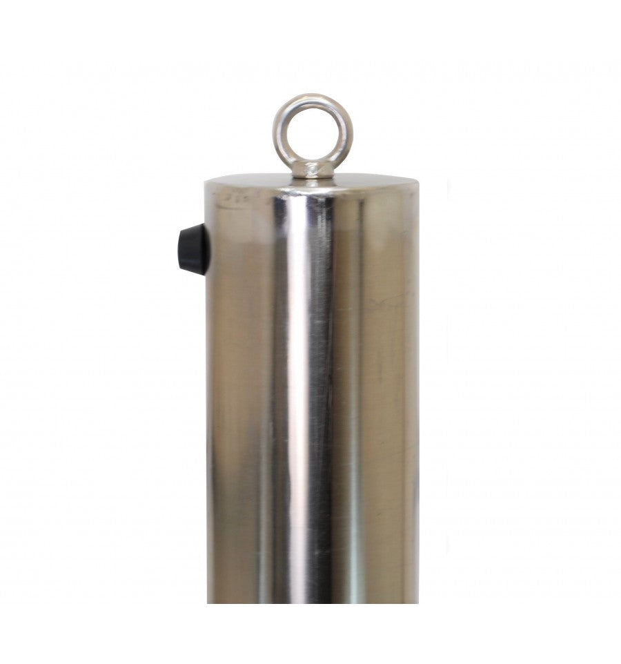 Dim Gray Heavy Duty Stainless Steel Fold Down Bollard with Chain Eyelet